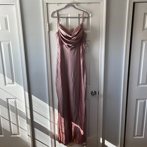 Revelry skye satin dress - Rose Quartz 706